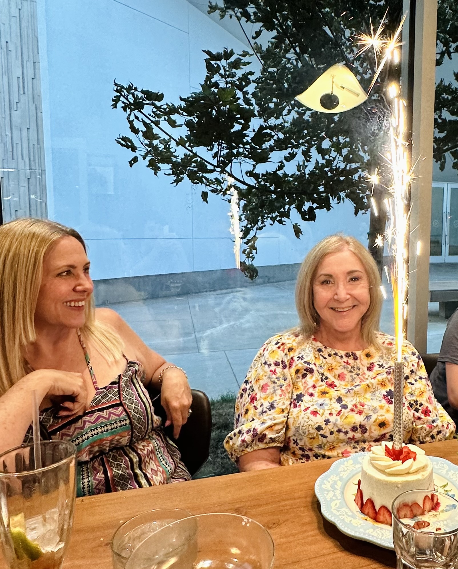 Suzanne Claxton celebrating a birthday with family