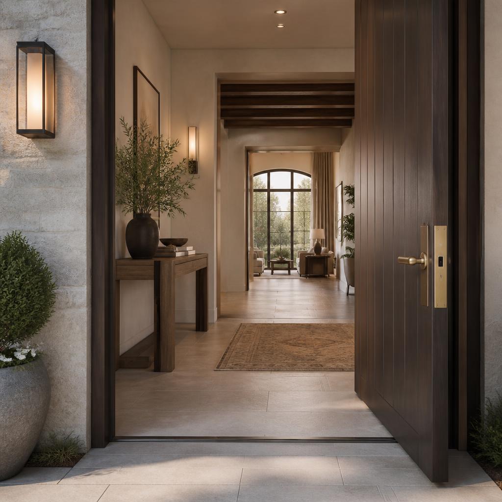 The Enormous Entry — Flush threshold, lever hardware, gentle approach